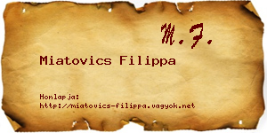 Miatovics Filippa névjegykártya